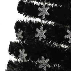 VidaXL Sapin De Noël Et Flocons De Neige LED Noir 210 Cm Fibre Optique -Homcom Boutique 8720286361962 5