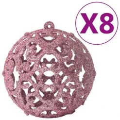 VidaXL Ensemble De Boules De Noël 100 Pcs Rose