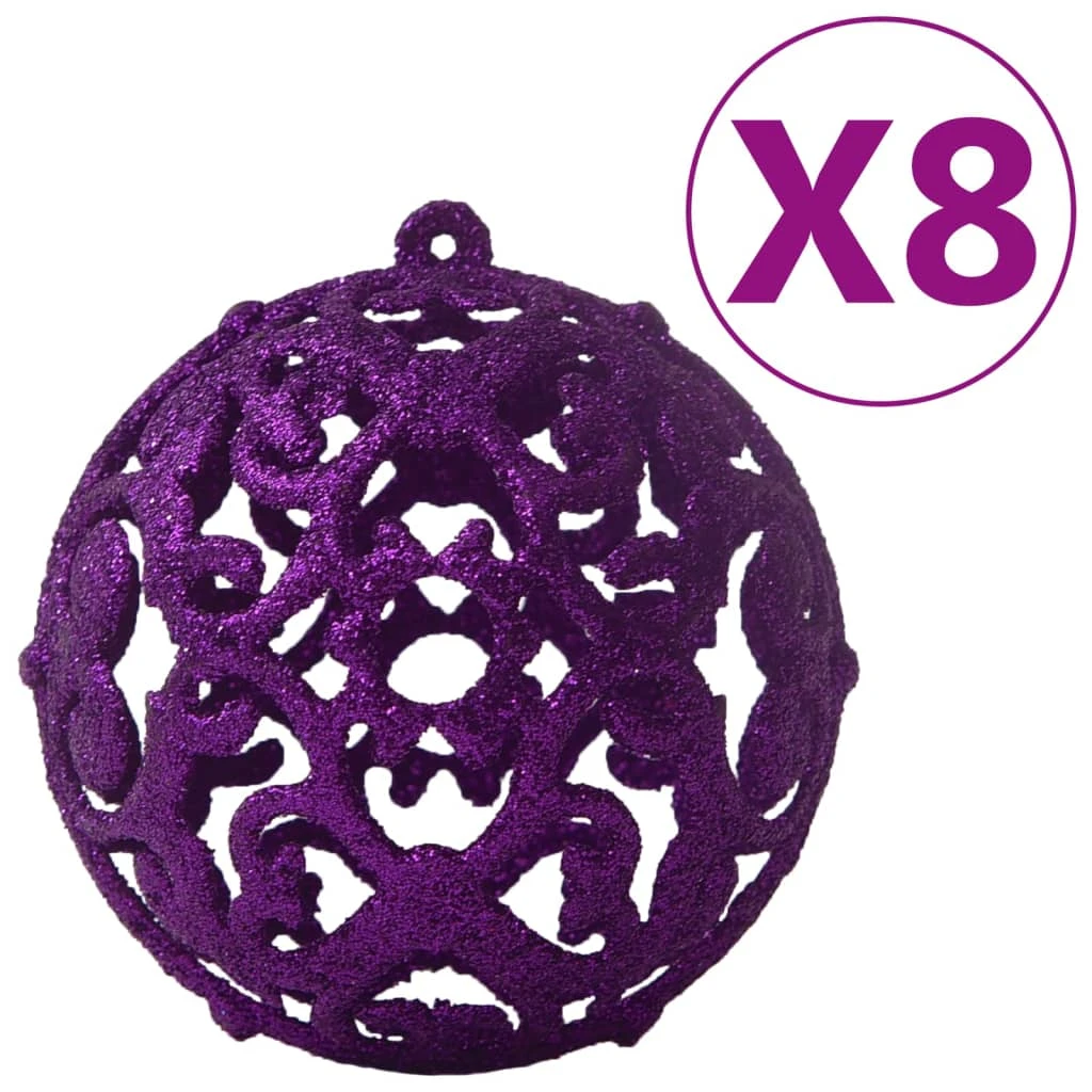 VidaXL Ensemble De Boules De Noël 100 Pcs Violet 4 VidaXL Ensemble De Boules De Noël 100 Pcs Violet – Image 4