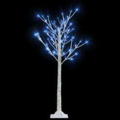 VidaXL Sapin De Noël 120 LED Bleu Saule 1,2 M Int/Ext