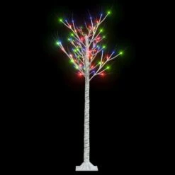 VidaXL Sapin De Noël 140 LED Colorées Saule 1,5 M Int/Ext