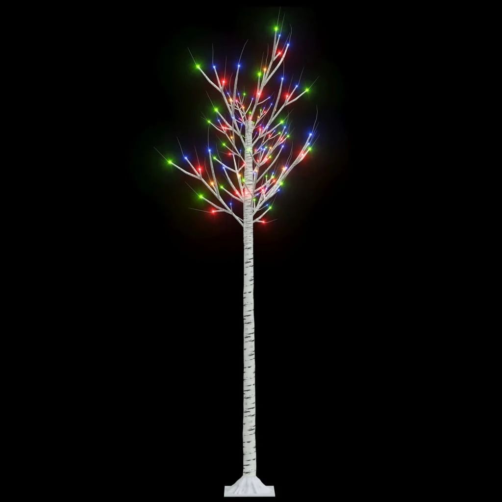 VidaXL Sapin De Noël 180 LED Colorées Saule 1,8 M Int/Ext 1 VidaXL Sapin De Noël 180 LED Colorées Saule 1,8 M Int/Ext