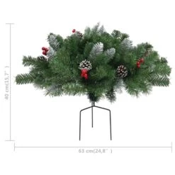 VidaXL Arbre De Noël Artificiel D'allée Avec LED Vert 40 Cm PVC -Homcom Boutique 8720286446171 7