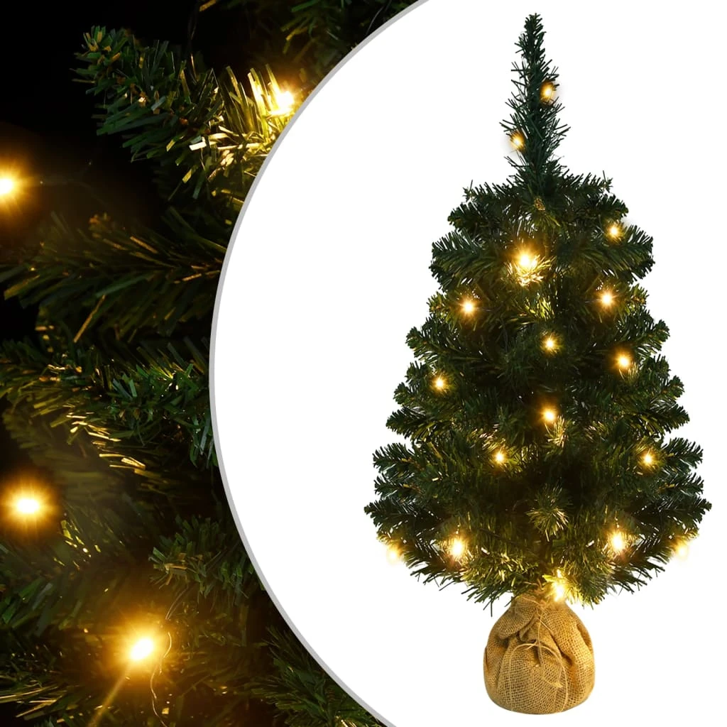 VidaXL Sapin De Noël Artificiel Avec LED Et Support Vert 90 Cm PVC 2 VidaXL Sapin De Noël Artificiel Avec LED Et Support Vert 90 Cm PVC – Image 2