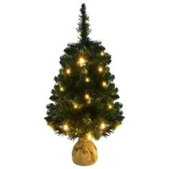 VidaXL Sapin De Noël Artificiel Avec LED Et Support Vert 90 Cm PVC