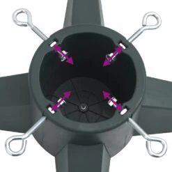 VidaXL Support De Sapin De Noël Vert 55,5x55,5x15 Cm -Homcom Boutique 8720286454312 4