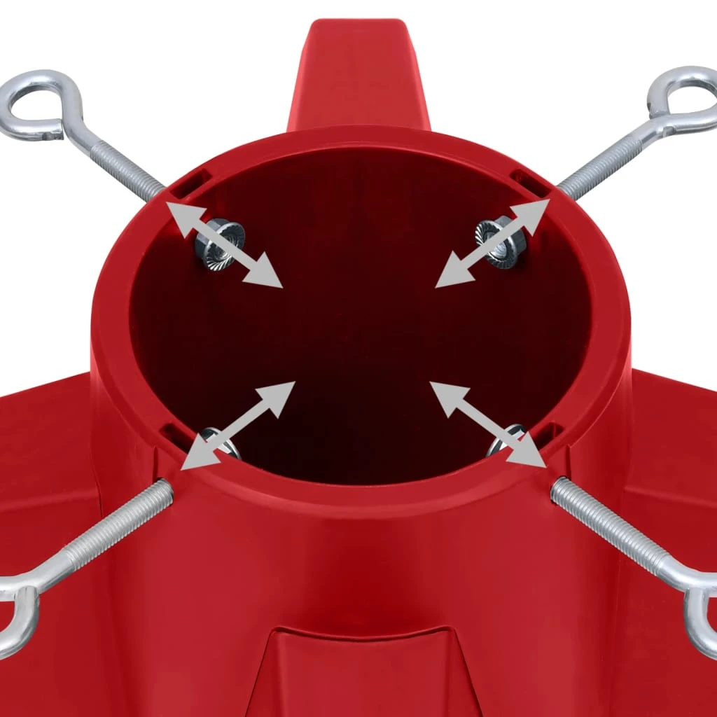 VidaXL Support De Sapin De Noël Rouge 55,5x55,5x15 Cm 4 VidaXL Support De Sapin De Noël Rouge 55,5x55,5x15 Cm – Image 4