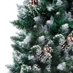 VidaXL Arbre De Noël Artificiel LED Et Boules Et Pommes De Pin 180 Cm