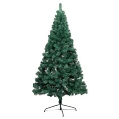 VidaXL Demi-arbre De Noël Artificiel Avec LED Et Boules Vert 150 Cm -Homcom Boutique 8720286495643 3