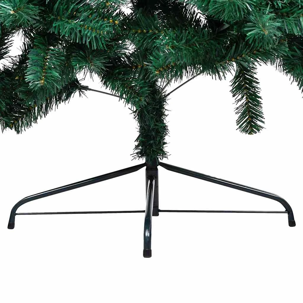 VidaXL Sapin De Noël Artificiel Moitié Avec Support Vert 180 Cm PVC 5 VidaXL Sapin De Noël Artificiel Moitié Avec Support Vert 180 Cm PVC – Image 5