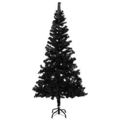 VidaXL Arbre De Noël Artificiel Avec LED Et Boules Noir 150 Cm PVC