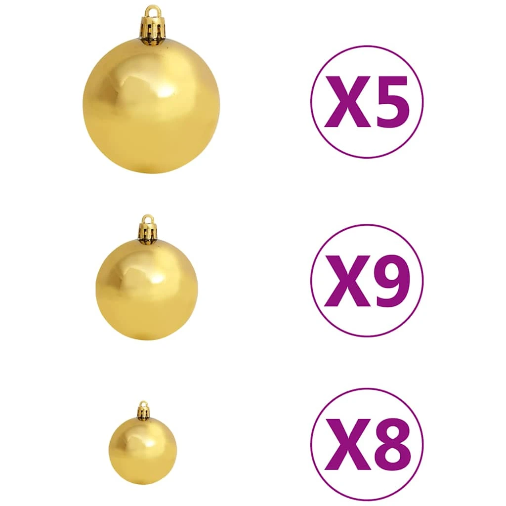 VidaXL Arbre De Noël Mince Avec LED Et Boules Rose 180 Cm 7 VidaXL Arbre De Noël Mince Avec LED Et Boules Rose 180 Cm – Image 7