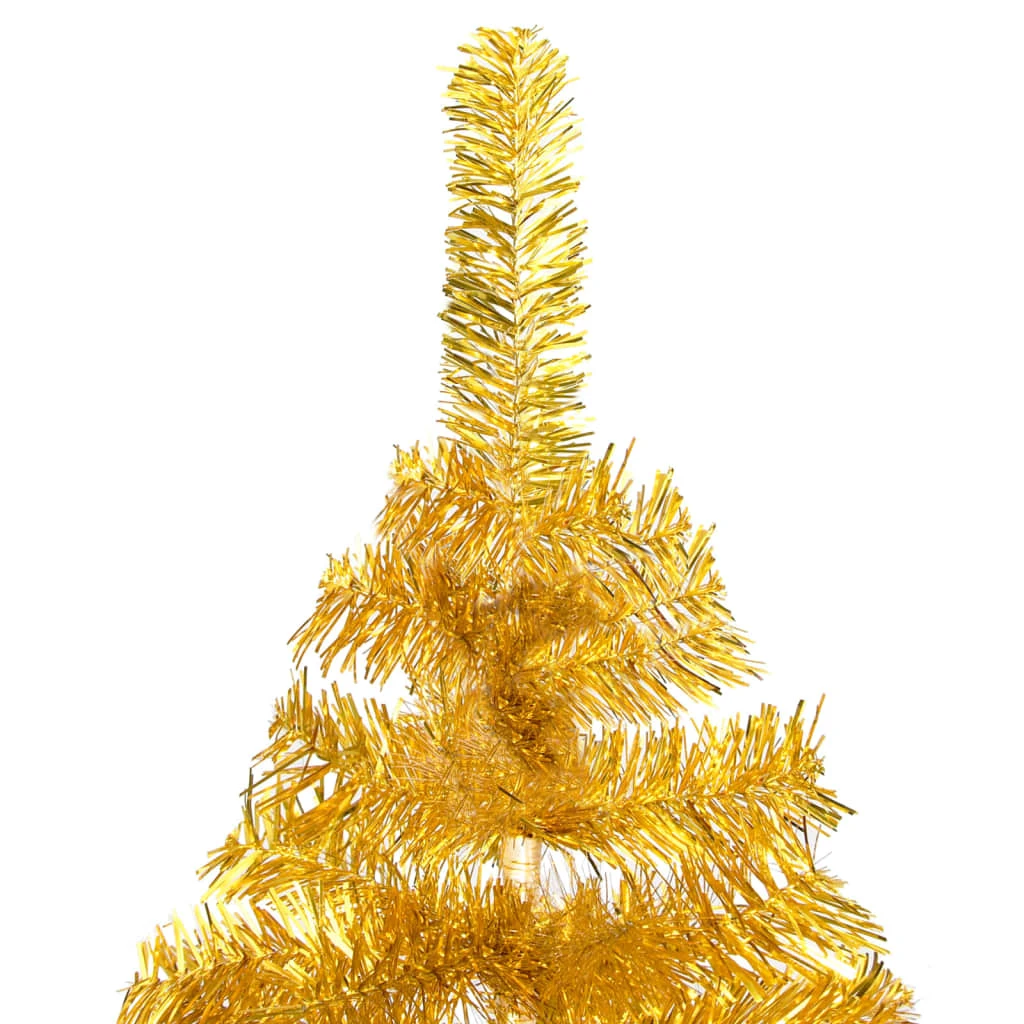 VidaXL Arbre De Noël Artificiel Avec LED Et Boules Doré 120 Cm PET 1 VidaXL Arbre De Noël Artificiel Avec LED Et Boules Doré 120 Cm PET