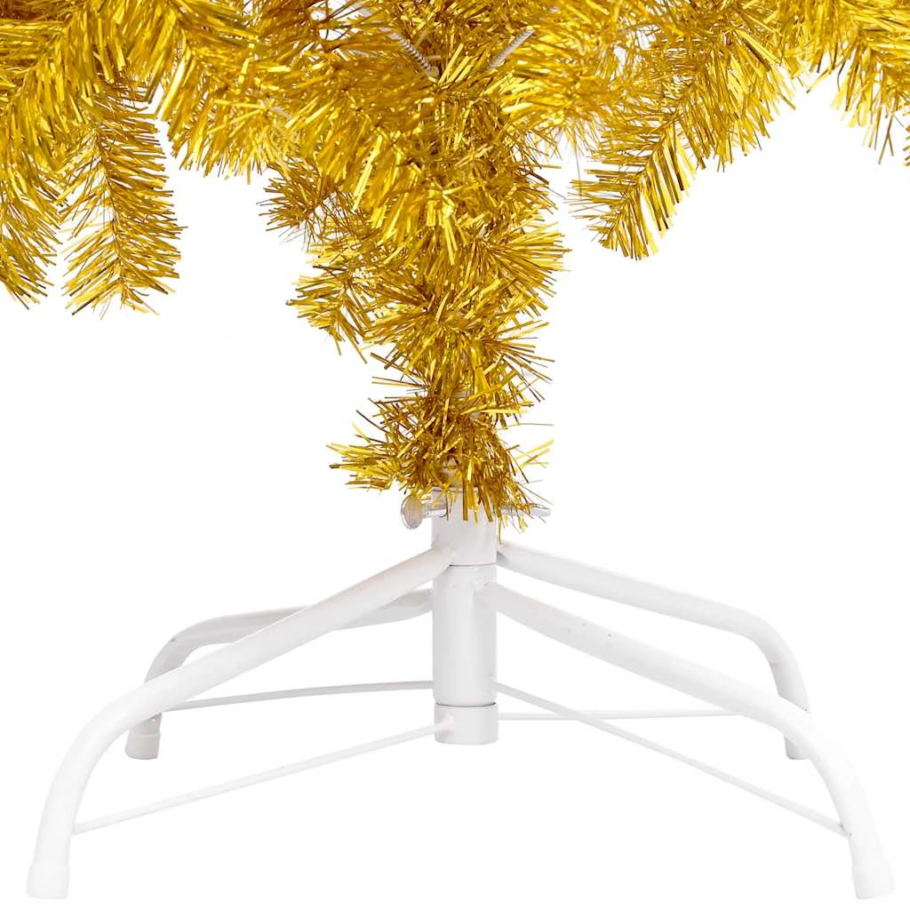 VidaXL Arbre De Noël Artificiel Avec LED Et Boules Doré 120 Cm PET 3 VidaXL Arbre De Noël Artificiel Avec LED Et Boules Doré 120 Cm PET – Image 3