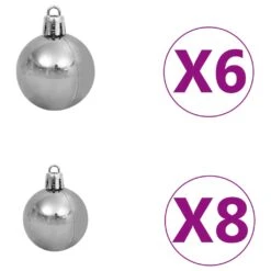 VidaXL Arbre De Noël Artificiel Avec LED Et Boules Doré 150 Cm PET -Homcom Boutique 8720286497470 7