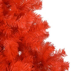 VidaXL Arbre De Noël Artificiel Avec LED Et Boules Rouge 120 Cm PVC -Homcom Boutique 8720286497715 2