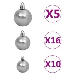 VidaXL Arbre De Noël Artificiel Renversé Avec LED Et Boules 210 Cm -Homcom Boutique 8720286497975 6