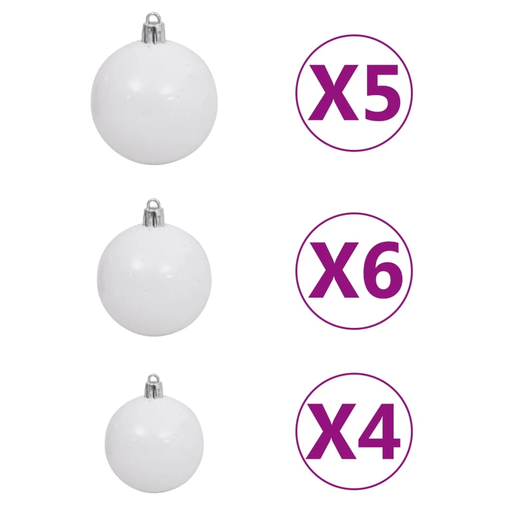 VidaXL Sapin De Noël Artificiel Nordmann Avec LED Et Boules Vert 150cm 7 VidaXL Sapin De Noël Artificiel Nordmann Avec LED Et Boules Vert 150cm – Image 7