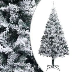VidaXL Sapin De Noël Artificiel Avec Neige Floquée Vert 300 Cm PVC -Homcom Boutique 8720286498293 2 1