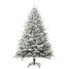 VidaXL Sapin De Noël Artificiel LED Et Flocons De Neige 150 Cm PVC PE