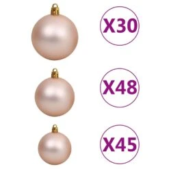 VidaXL Sapin De Noël Artificiel Avec LED Et Boules 500 Cm Blanc -Homcom Boutique 8720286499283 4