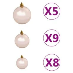 VidaXL Arbre De Noël Artificiel D'angle LED Et Boules Blanc 180 Cm PVC -Homcom Boutique 8720286499313 6 1