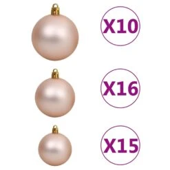 VidaXL Arbre De Noël Artificiel LED Et Boules Et Pommes De Pin 210 Cm -Homcom Boutique 8720286499337 4 1