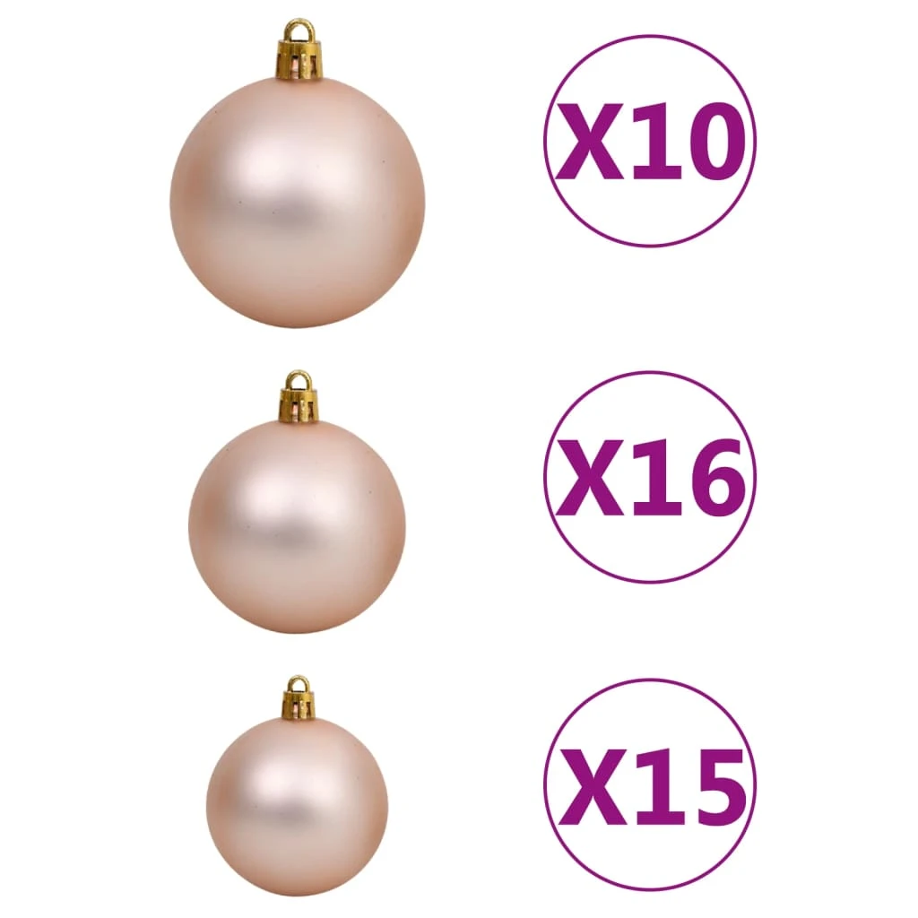 VidaXL Arbre De Noël Artificiel Avec LED Et Boules Noir 210 Cm PVC 5 VidaXL Arbre De Noël Artificiel Avec LED Et Boules Noir 210 Cm PVC – Image 5