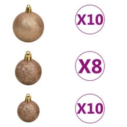VidaXL Arbre De Noël Artificiel Avec LED Et Boules L 240 Cm Vert -Homcom Boutique 8720286499641 5 1