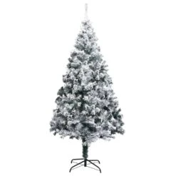 VidaXL Sapin De Noël Artificiel Avec Neige Floquée Vert 210 Cm PVC 6 VidaXL Sapin De Noël Artificiel Avec Neige Floquée Vert 210 Cm PVC -Homcom Boutique 8720286499788 2