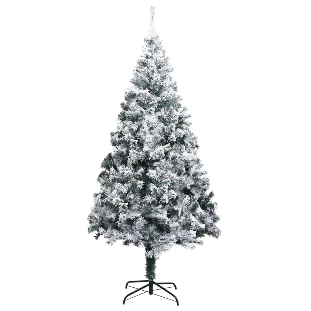 VidaXL Sapin De Noël Artificiel Avec Neige Floquée Vert 210 Cm PVC 2 VidaXL Sapin De Noël Artificiel Avec Neige Floquée Vert 210 Cm PVC – Image 2