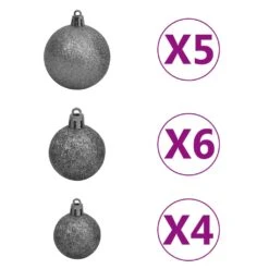 VidaXL Arbre De Noël Mince Avec LED Et Boules Blanc 120 Cm 12 VidaXL Arbre De Noël Mince Avec LED Et Boules Blanc 120 Cm -Homcom Boutique 8720286499801 5 3
