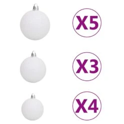 VidaXL Arbre De Noël Artificiel Avec LED Et Boules 150 Cm 380 Branches -Homcom Boutique 8720286499894 6