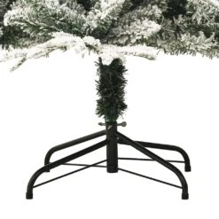 VidaXL Sapin De Noël Artificiel à Flocons De Neige Vert 210 Cm PVC/PE -Homcom Boutique 8720286500170 4