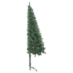 VidaXL Arbre De Noël Artificiel D'angle LED Et Boules Vert 180 Cm PVC