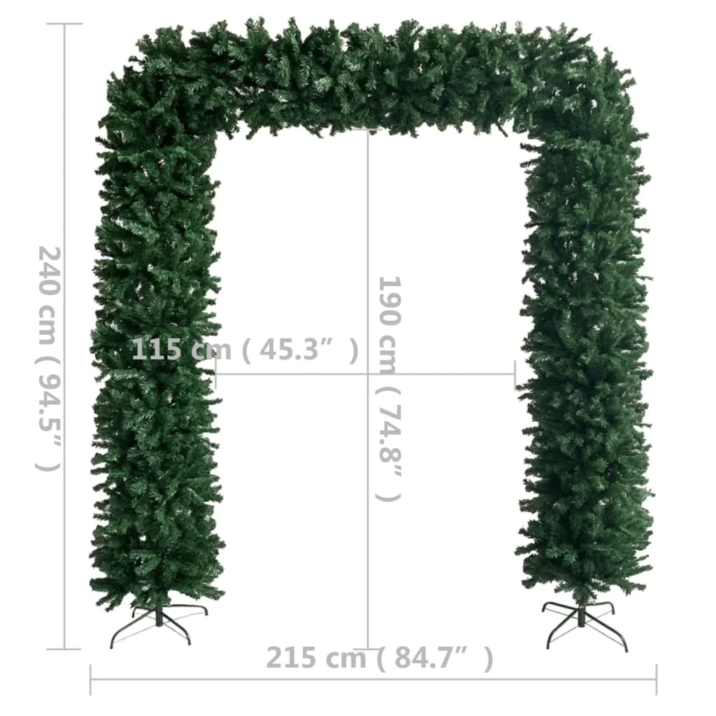 VidaXL Arche D'arbre De Noël Avec LED Vert 240 Cm 6 VidaXL Arche D'arbre De Noël Avec LED Vert 240 Cm – Image 6