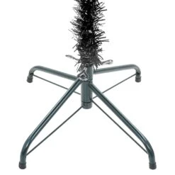 VidaXL Arbre De Noël Mince Avec LED Et Boules Noir 180 Cm