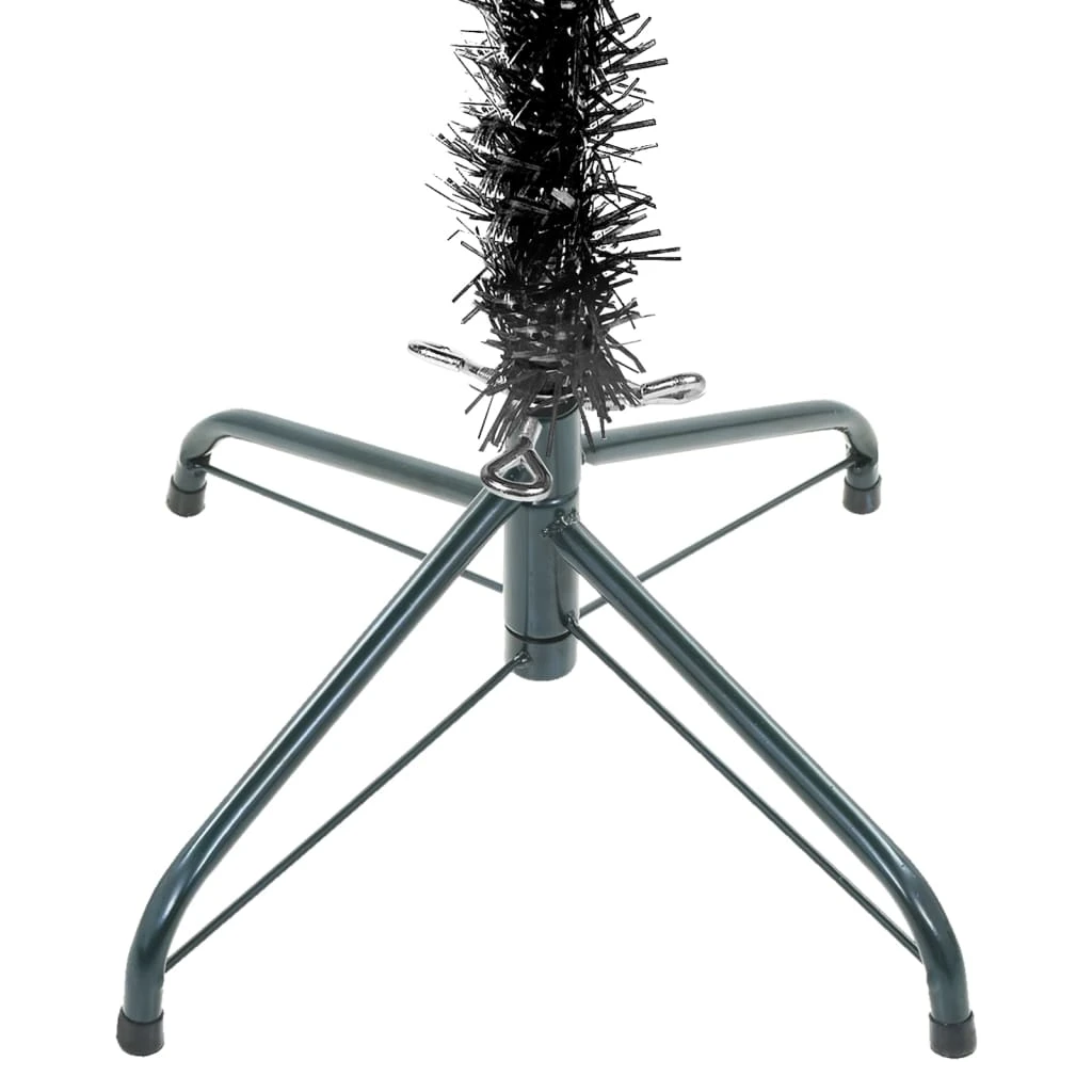 VidaXL Arbre De Noël Mince Avec LED Et Boules Noir 180 Cm 1 VidaXL Arbre De Noël Mince Avec LED Et Boules Noir 180 Cm
