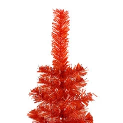 VidaXL Arbre De Noël Mince Avec LED Et Boules Rouge 180 Cm