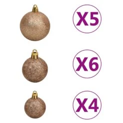 VidaXL Arbre De Noël Mince Avec LED Et Boules Rouge 180 Cm 12 VidaXL Arbre De Noël Mince Avec LED Et Boules Rouge 180 Cm -Homcom Boutique 8720286501719 6 1