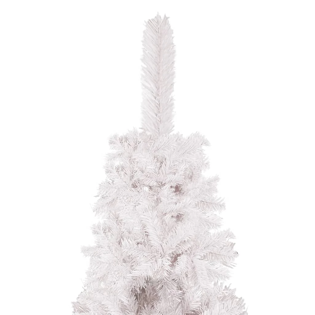 VidaXL Arbre De Noël Mince Avec LED Et Boules Blanc 180 Cm 3 VidaXL Arbre De Noël Mince Avec LED Et Boules Blanc 180 Cm – Image 3