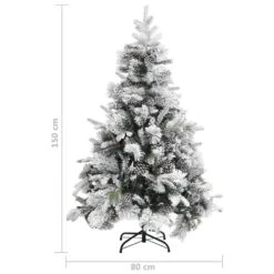 VidaXL Sapin De Noël à Flocons De Neige Et Pommes De Pin 150 Cm PVC/PE 9 VidaXL Sapin De Noël à Flocons De Neige Et Pommes De Pin 150 Cm PVC/PE -Homcom Boutique 8720286767078 5