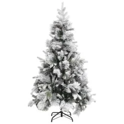 VidaXL Sapin De Noël à Flocons De Neige Et Pommes De Pin 195 Cm PVC/PE