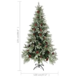 VidaXL Sapin De Noël Avec Pommes De Pin Vert Et Blanc 225 Cm PVC Et PE 8 VidaXL Sapin De Noël Avec Pommes De Pin Vert Et Blanc 225 Cm PVC Et PE -Homcom Boutique 8720286767139 4