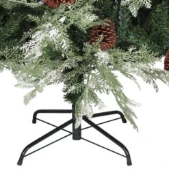 VidaXL Sapin De Noël Avec Pommes De Pin Vert Et Blanc 225 Cm PVC Et PE 7 VidaXL Sapin De Noël Avec Pommes De Pin Vert Et Blanc 225 Cm PVC Et PE -Homcom Boutique 8720286767306 5