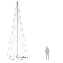 VidaXL Arbre De Noël Cône 1134 LED Bleues 230x800 Cm -Homcom Boutique 8720287017998 7