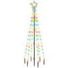 VidaXL Sapin De Noël Avec Piquet Coloré 108 LED 180 Cm