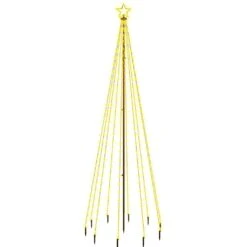 VidaXL Sapin De Noël Avec Piquet Blanc Froid 310 LED 300 Cm