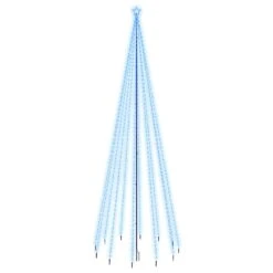VidaXL Sapin De Noël Avec Piquet 732 LED Bleues 500 Cm