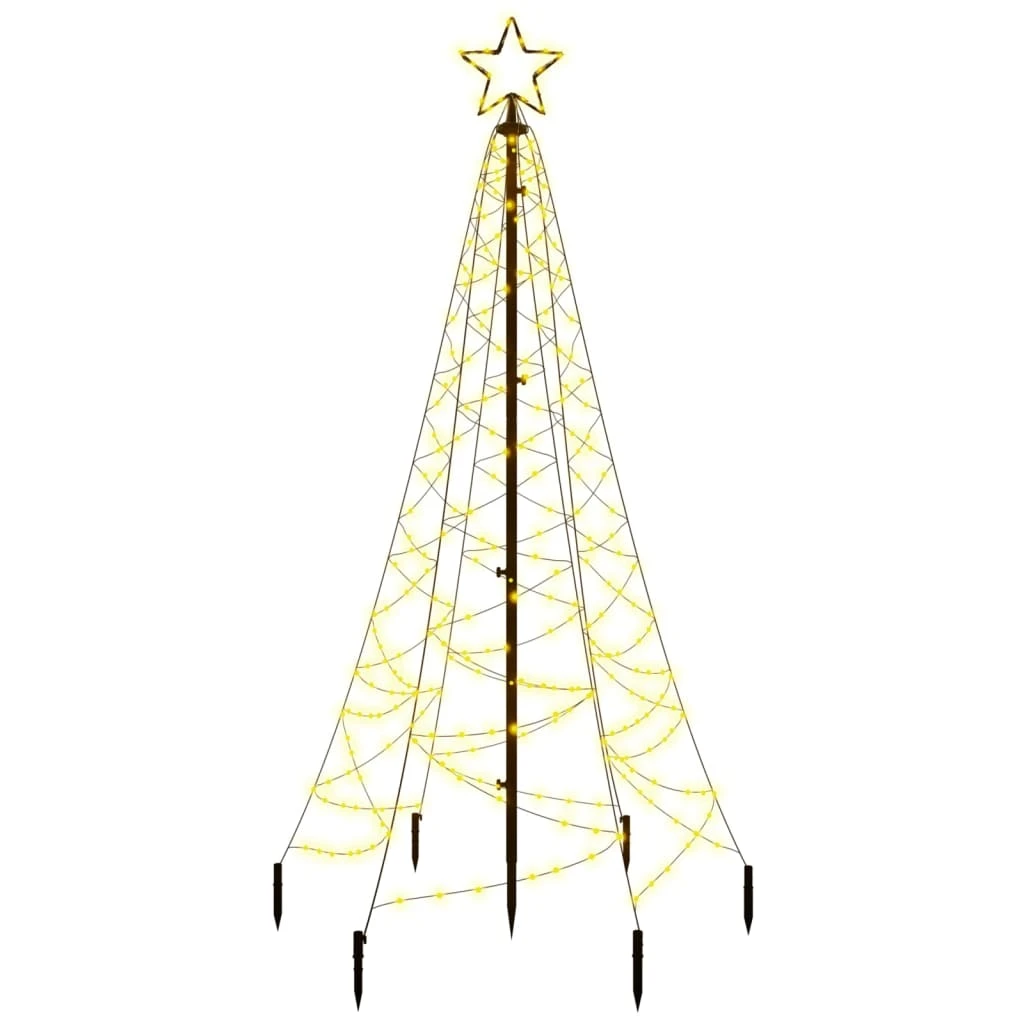 VidaXL Sapin De Noël Avec Piquet Coloré 200 LED 180 Cm 1 VidaXL Sapin De Noël Avec Piquet Coloré 200 LED 180 Cm